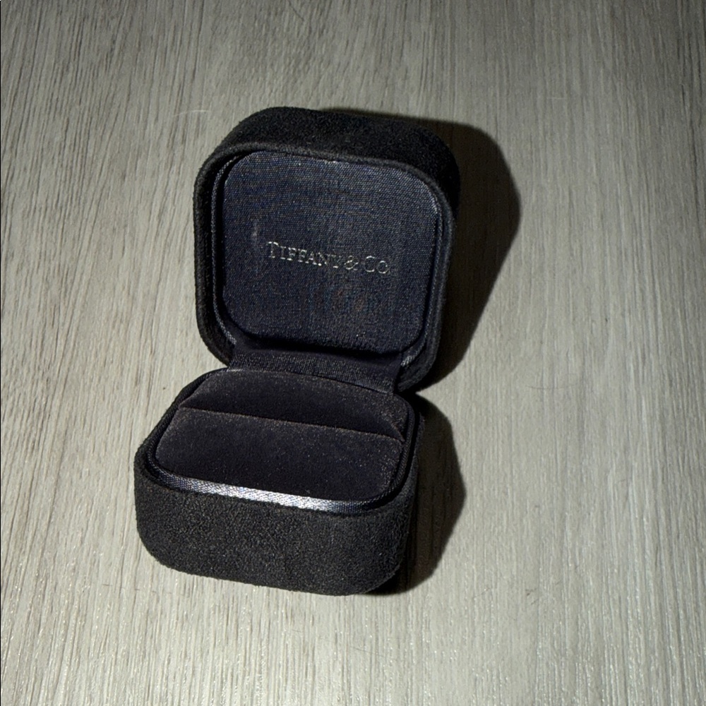 Tiffany & Co. Black Suede Jewelry Ring Box